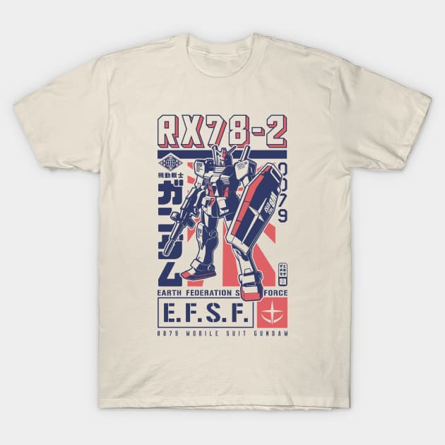 327 EFSF Gundam T-Shirt by Yexart